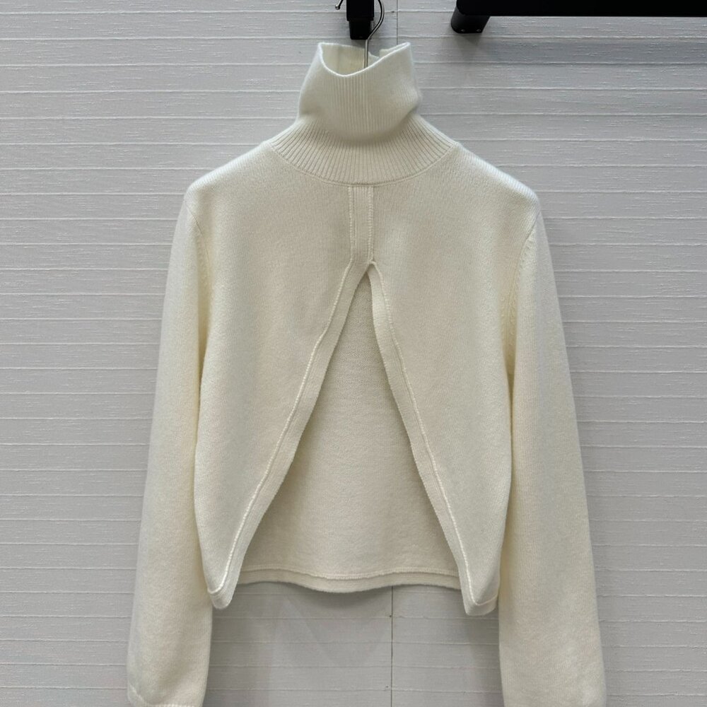 Alaia new triangle-cut wool knit cover-up